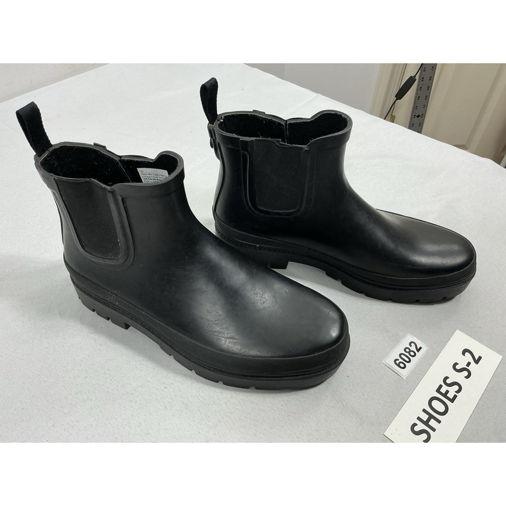 Womans Target Pullon Ankle Rain Boots Black 8 Elastic Ankle